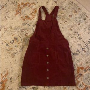 Corduroy overall dress